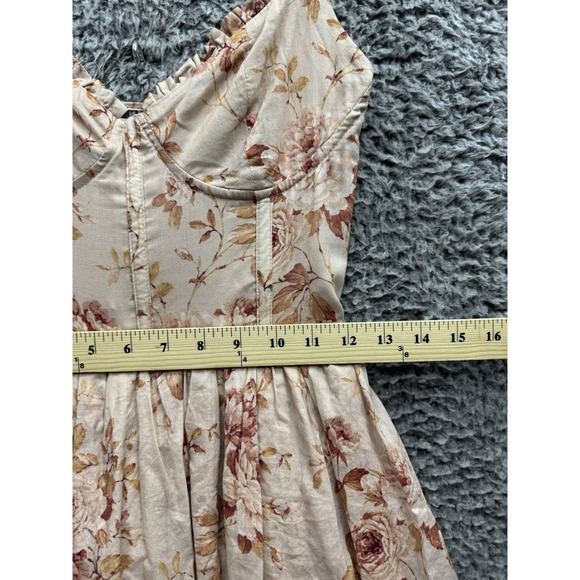V. Chapman Caterina Corset Ruffle Dress Size 4 Cedar‎ Rose Print NWT - Picture 9 of 11